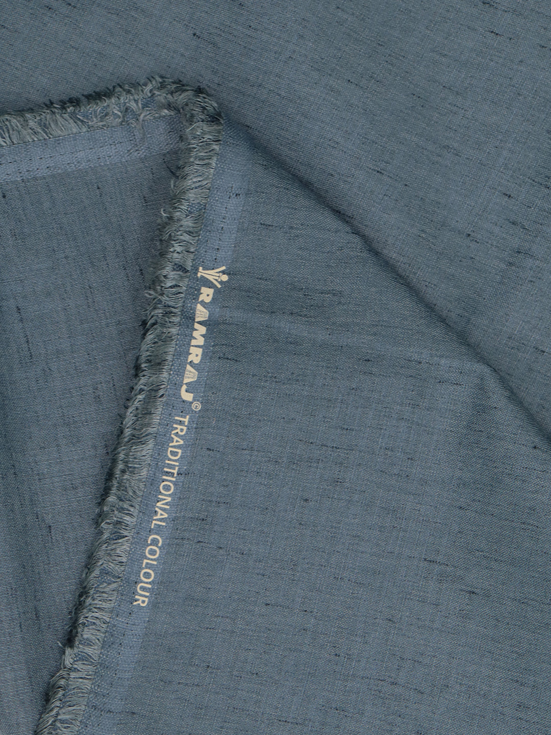 Men Cotton Rich Blueish grey Plain Shirt Fabric Infinity