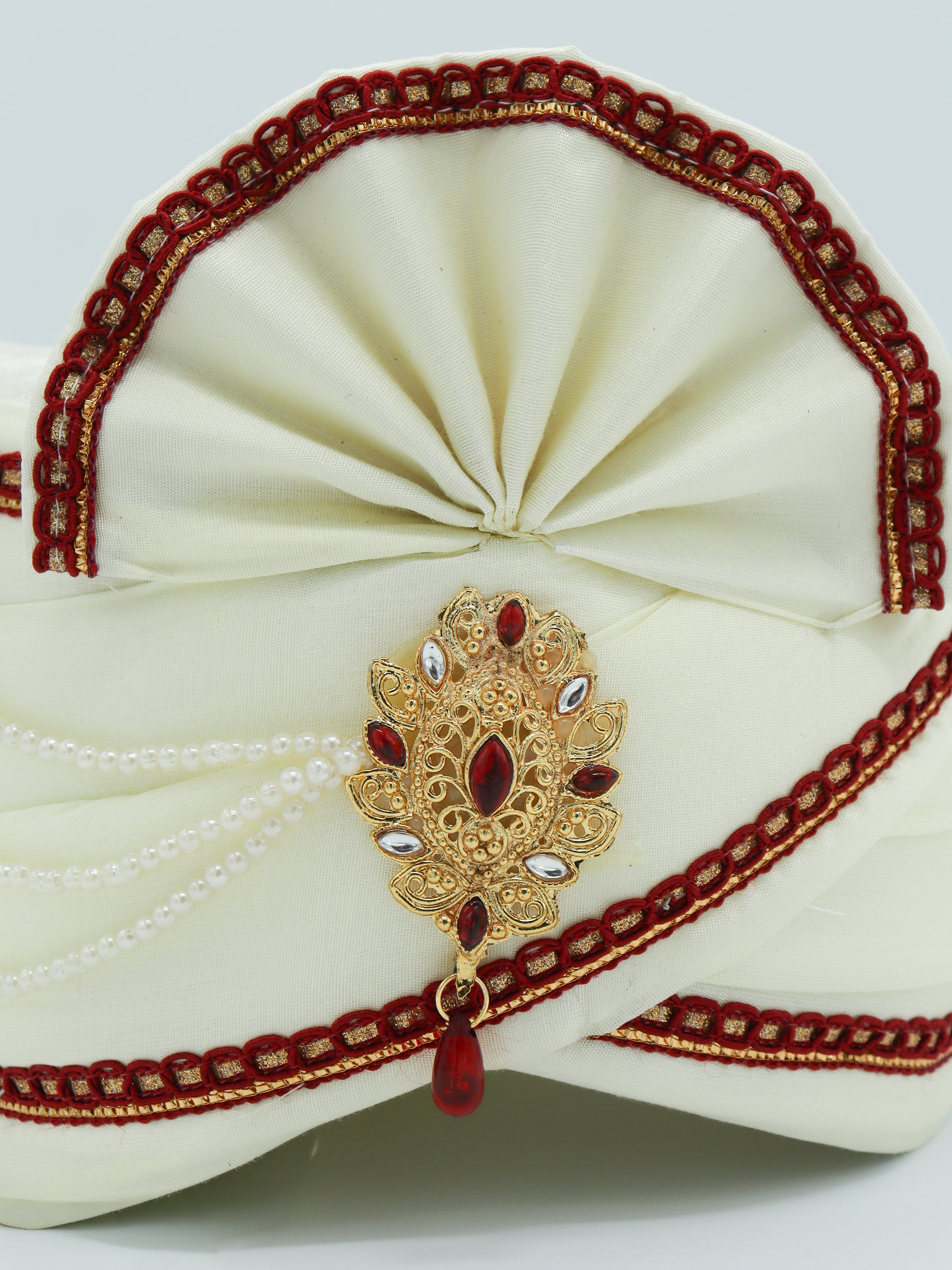 Traditional Silky Style Wedding Turban - 130
