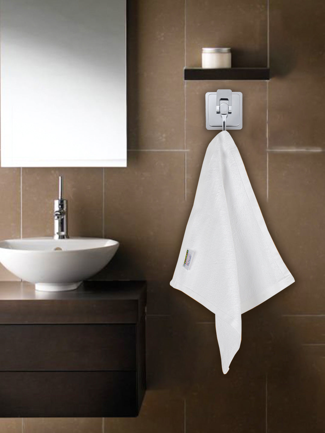 Highly Absorbent & Quick Dry Cotton Bamboo Terry Towel Set – Cream Hand, Face & Bath Towels (Pack of 3)