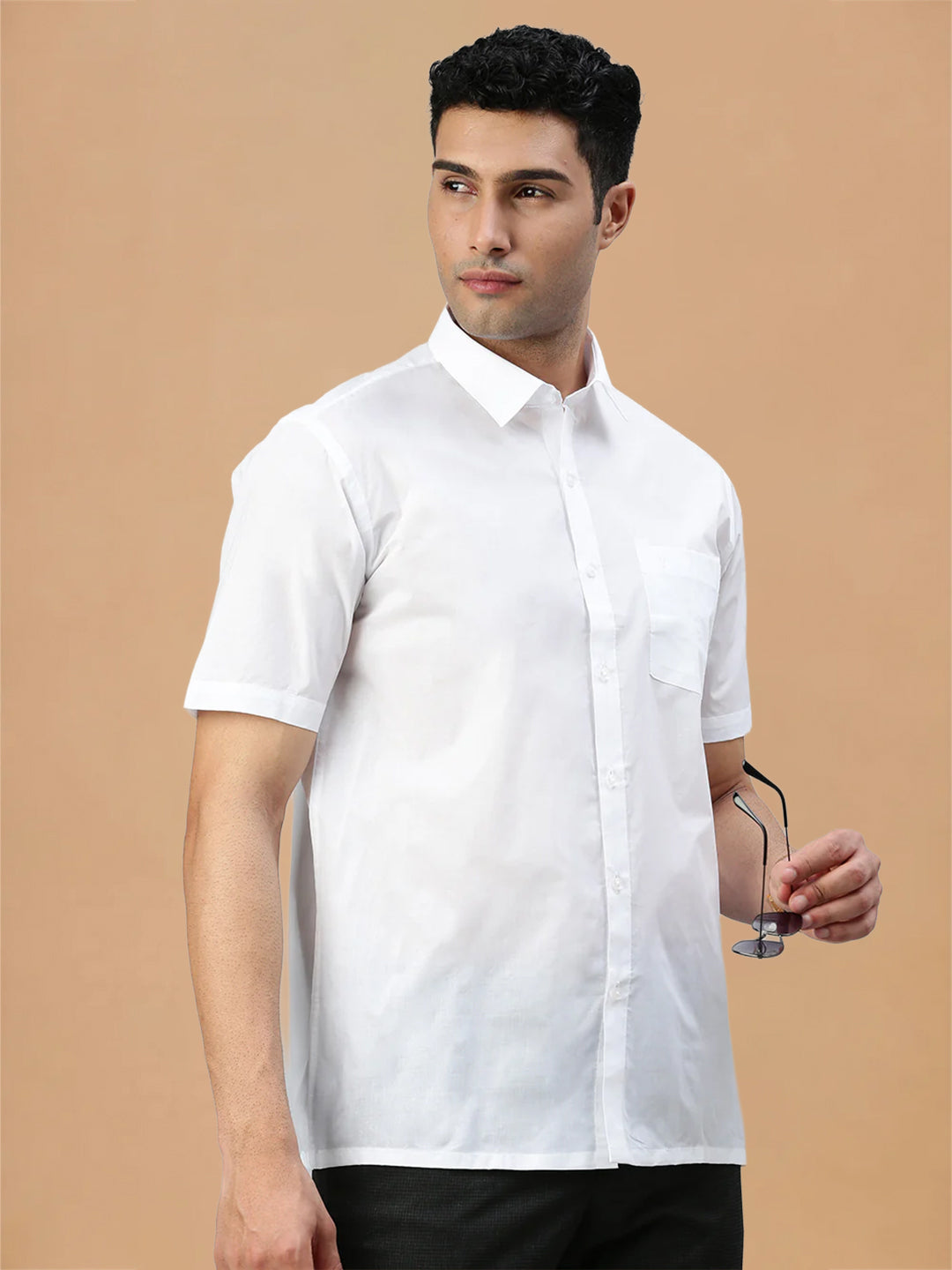 100% Cotton Free Fit White Shirt – Justice White
