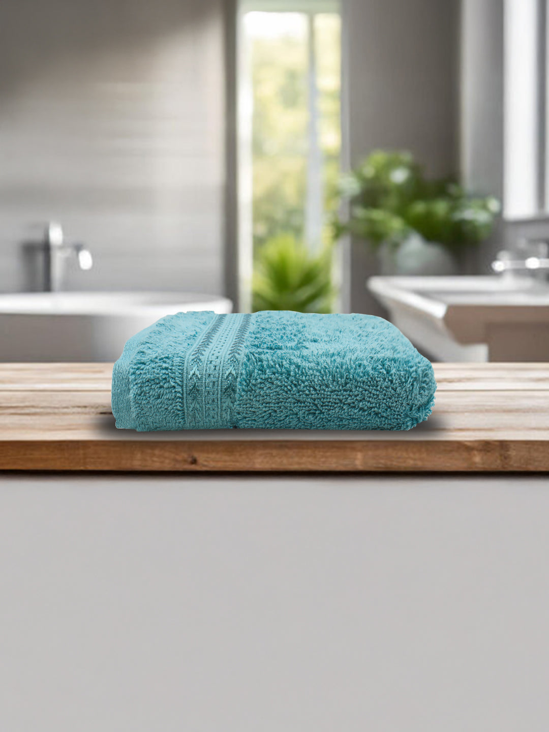 Bamboo Cotton Terry Hand Towel Blue HC7 (Pack of 2)