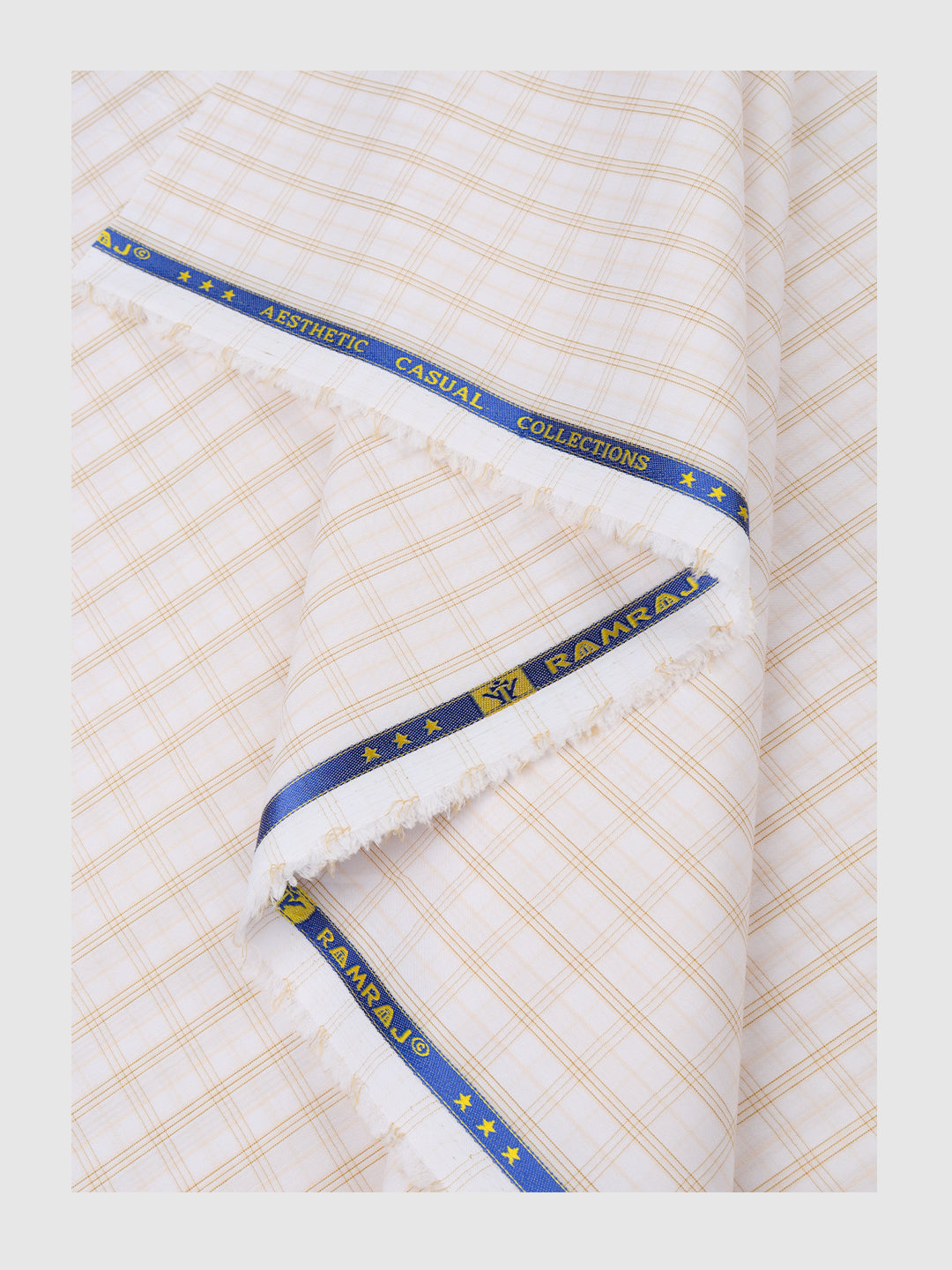 Men Cotton Rich Checked White Shirt Fabric High Style