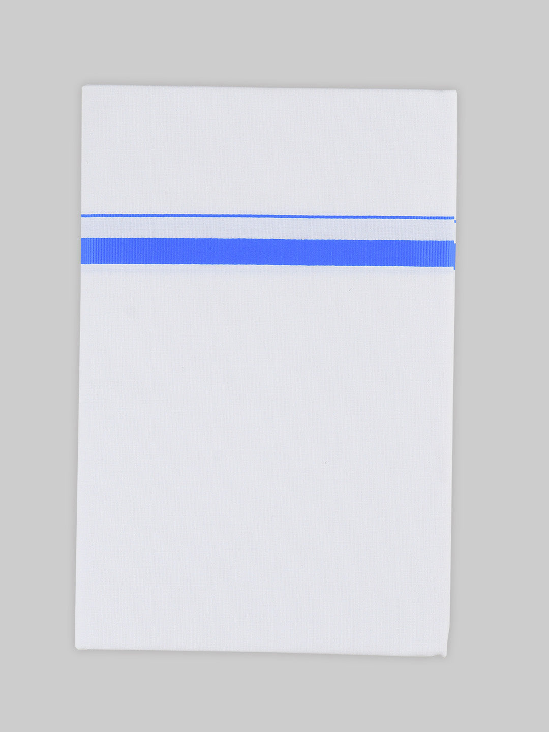 Men Cotton Blend Single Layer White Dhoti with Assorted Border Pack of 3