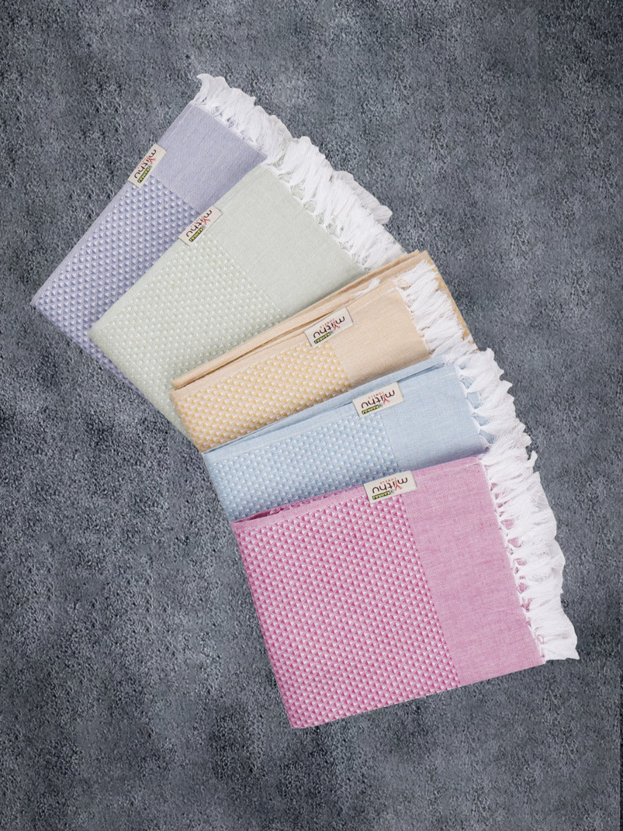 Signature Checked Bath Towel Family Pack of 5 (1111)