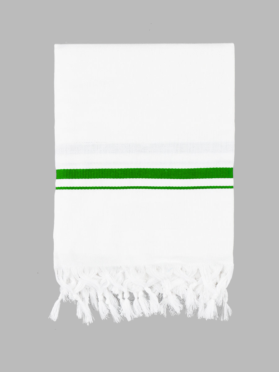 Cotton White Bath Towel Tiger BB-Green