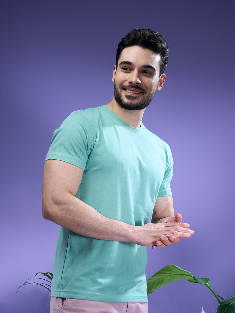 Men 100% Cotton Smart Fit Expert Tee Olive Green ET20