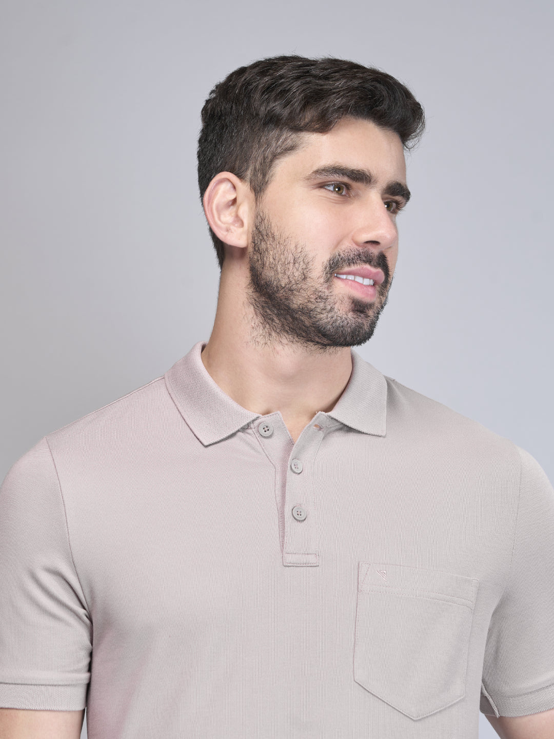 Men Cotton Rich Smart Fit Expert Polo T-Shirt Silver Berry EP24