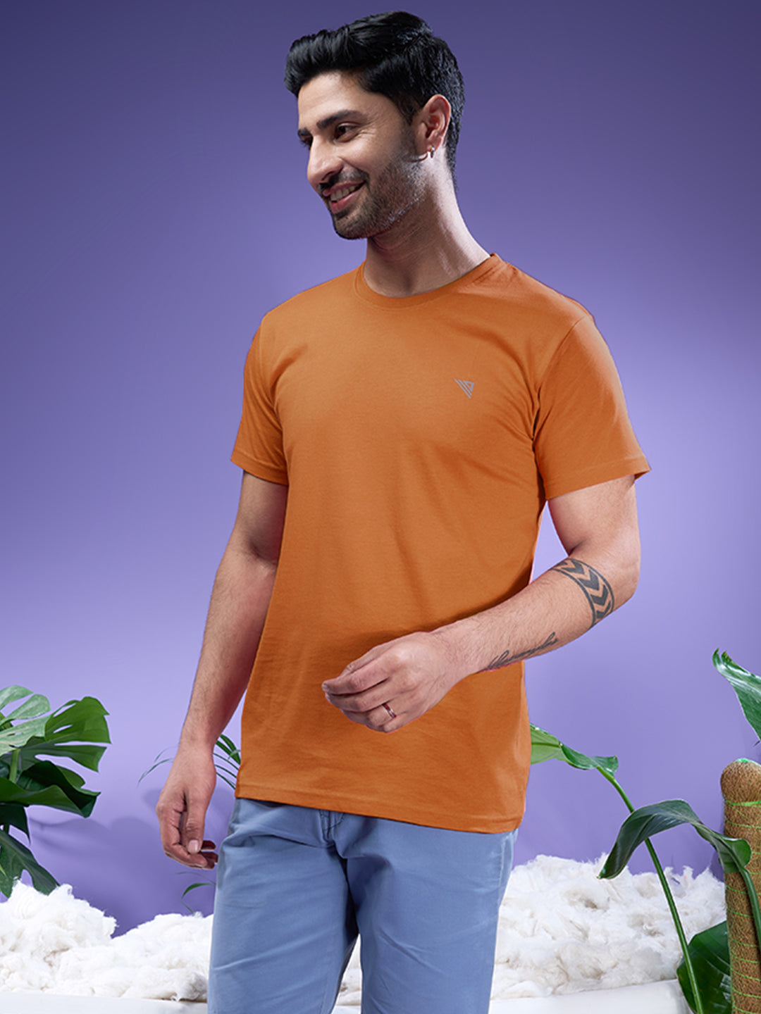 Men 100% Cotton Smart Fit Expert Tee Mustard ET27