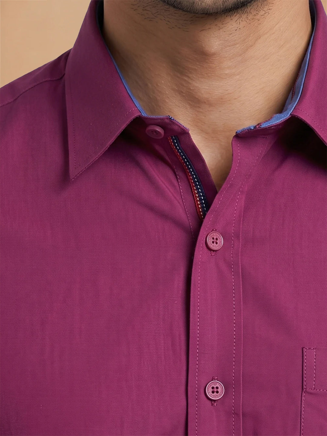 Pack of 2 | 100% Cotton Smart Fit Shirts - Deep Pink & Blue