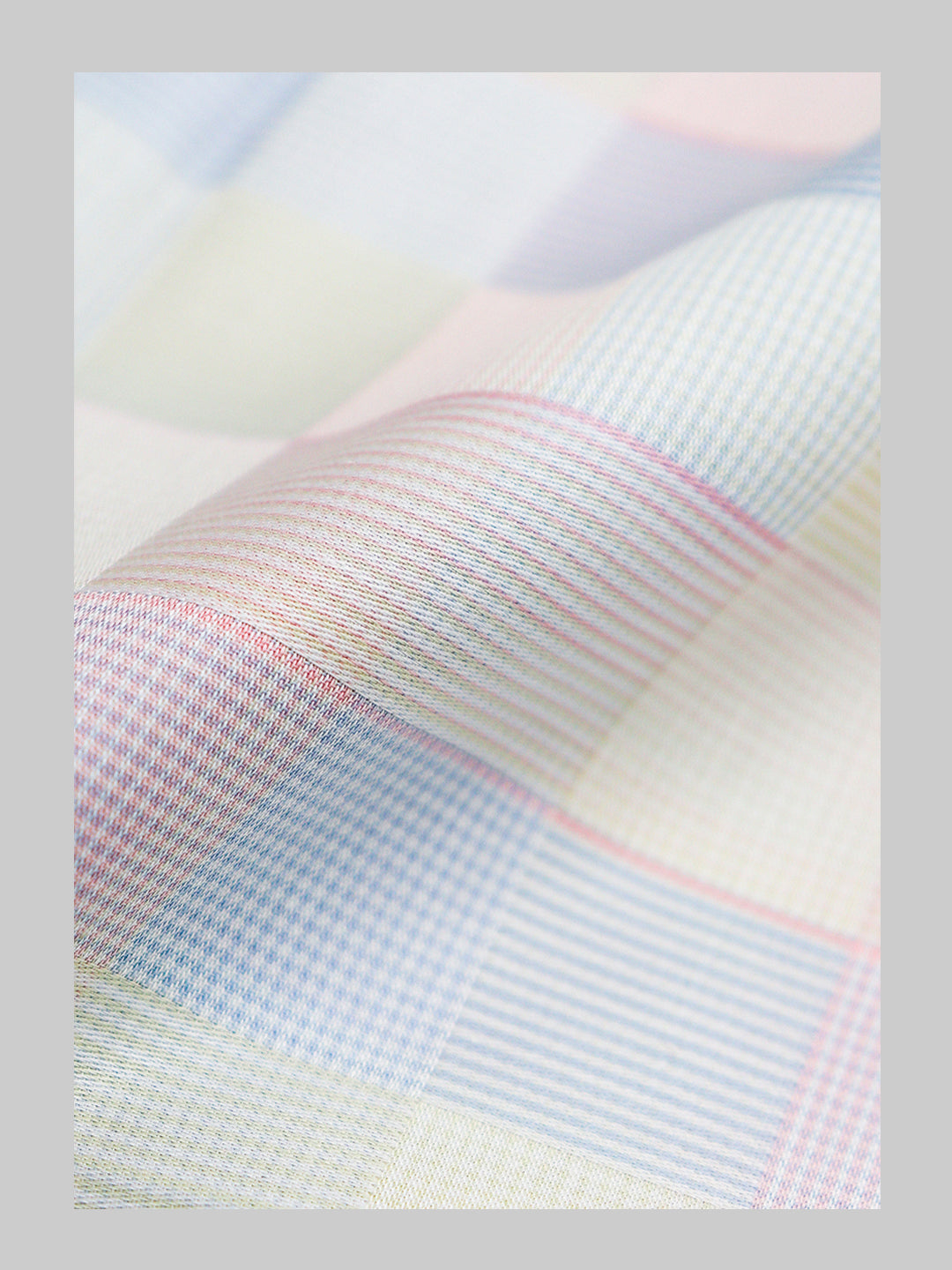 Men 100% Giza Cotton Checked Yellow with Pink Shirt Fabric Jackpot