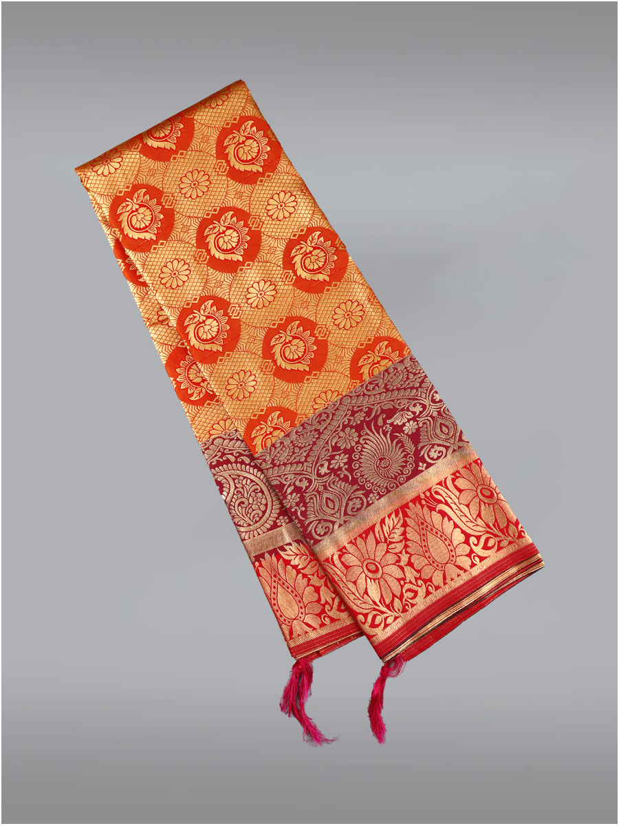 Jari Shawl/Ponnadai 511-Orange