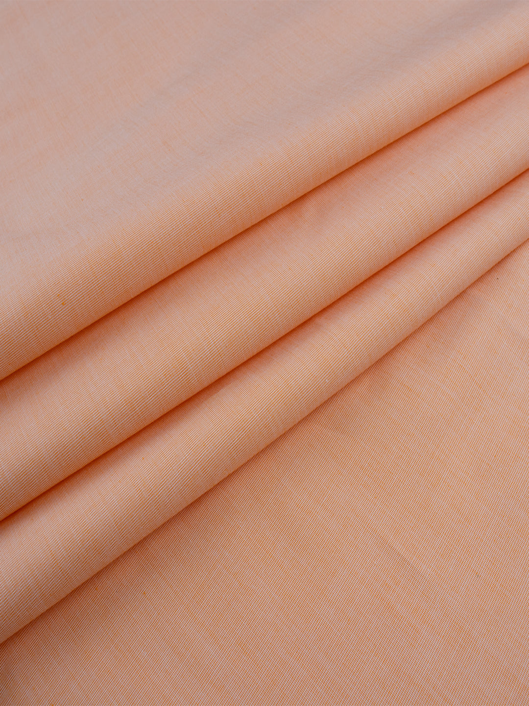 Cotton Blend Plain Shirt Fabric Light Orange Cranberry