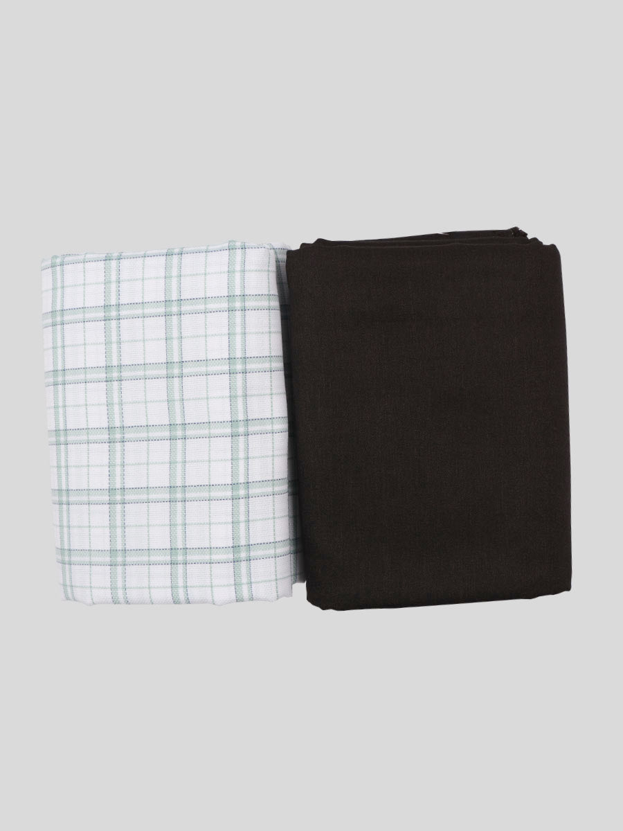 Cotton Checked Shirting & Suiting Gift Box Combo KK81-Full view