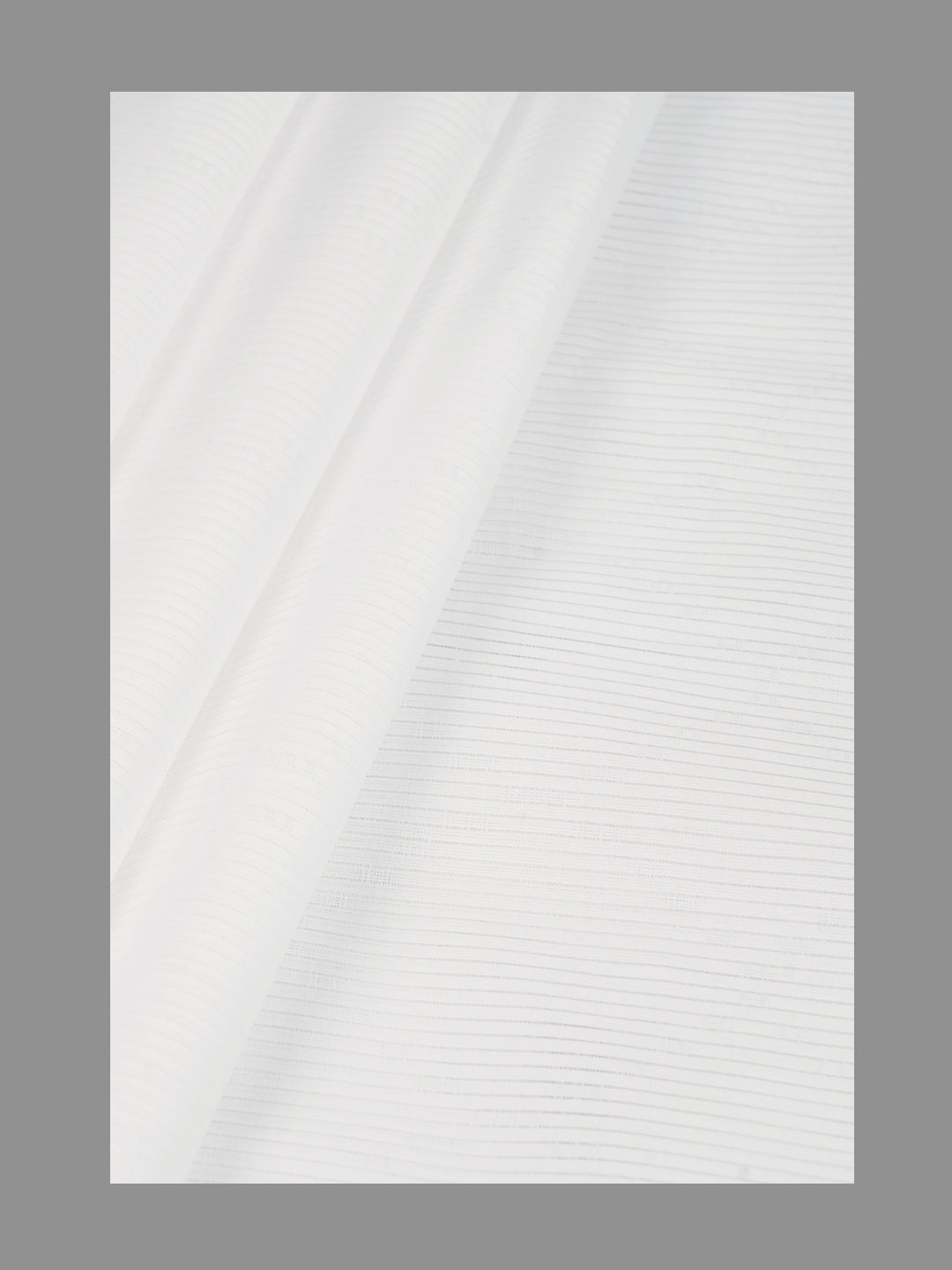 Men 100%Cotton Self Design Shirting White Forest 11