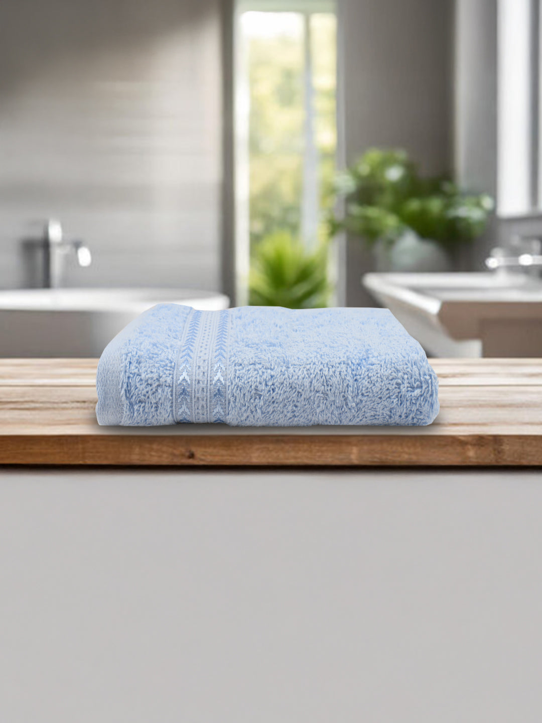 Bamboo Cotton Terry Hand Towel Sky Blue HC6 (Pack of 2)
