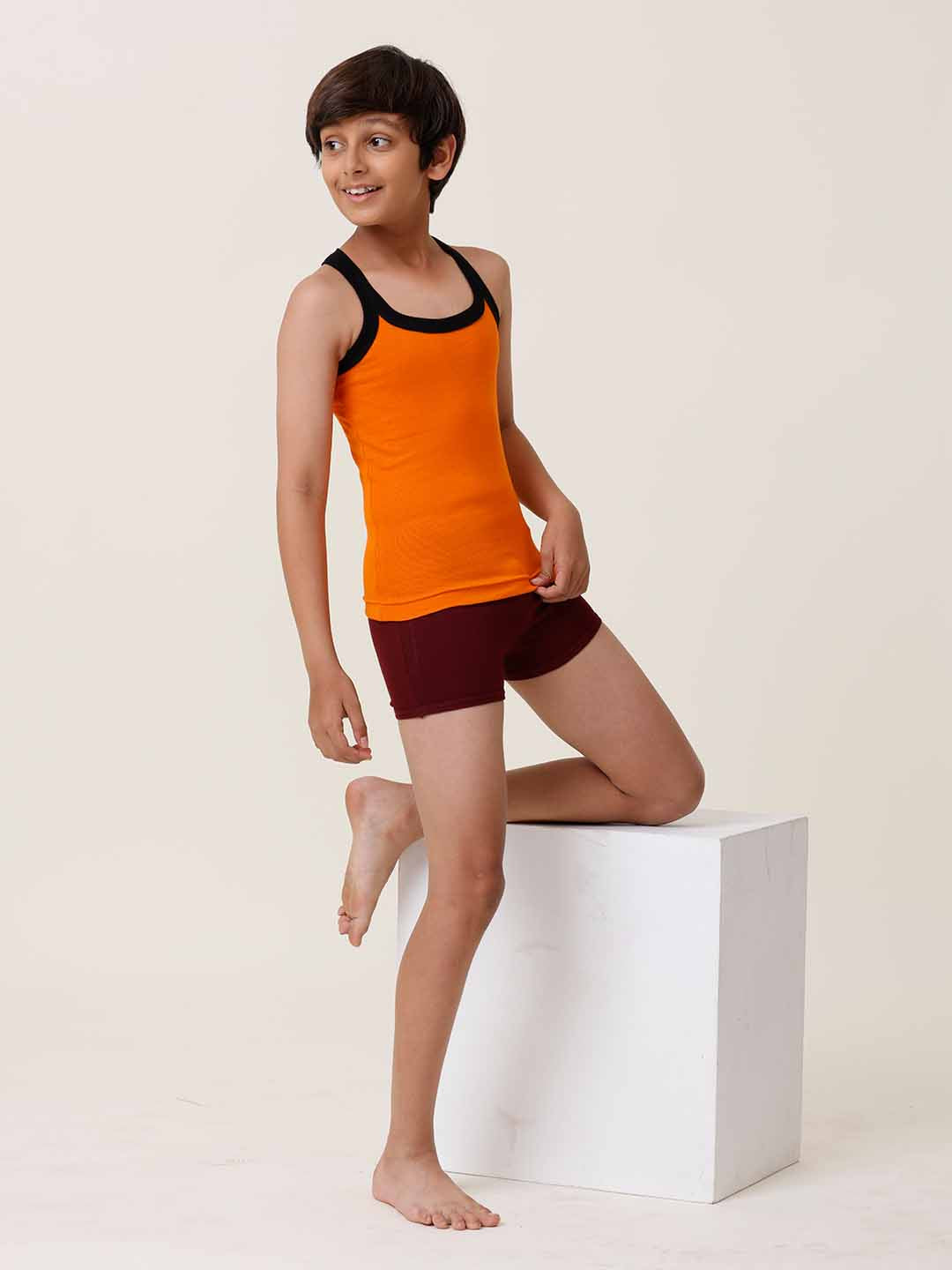 Boys Combed Cotton Assorted Colour Gym Vest 4002 ( Pack of 2)
