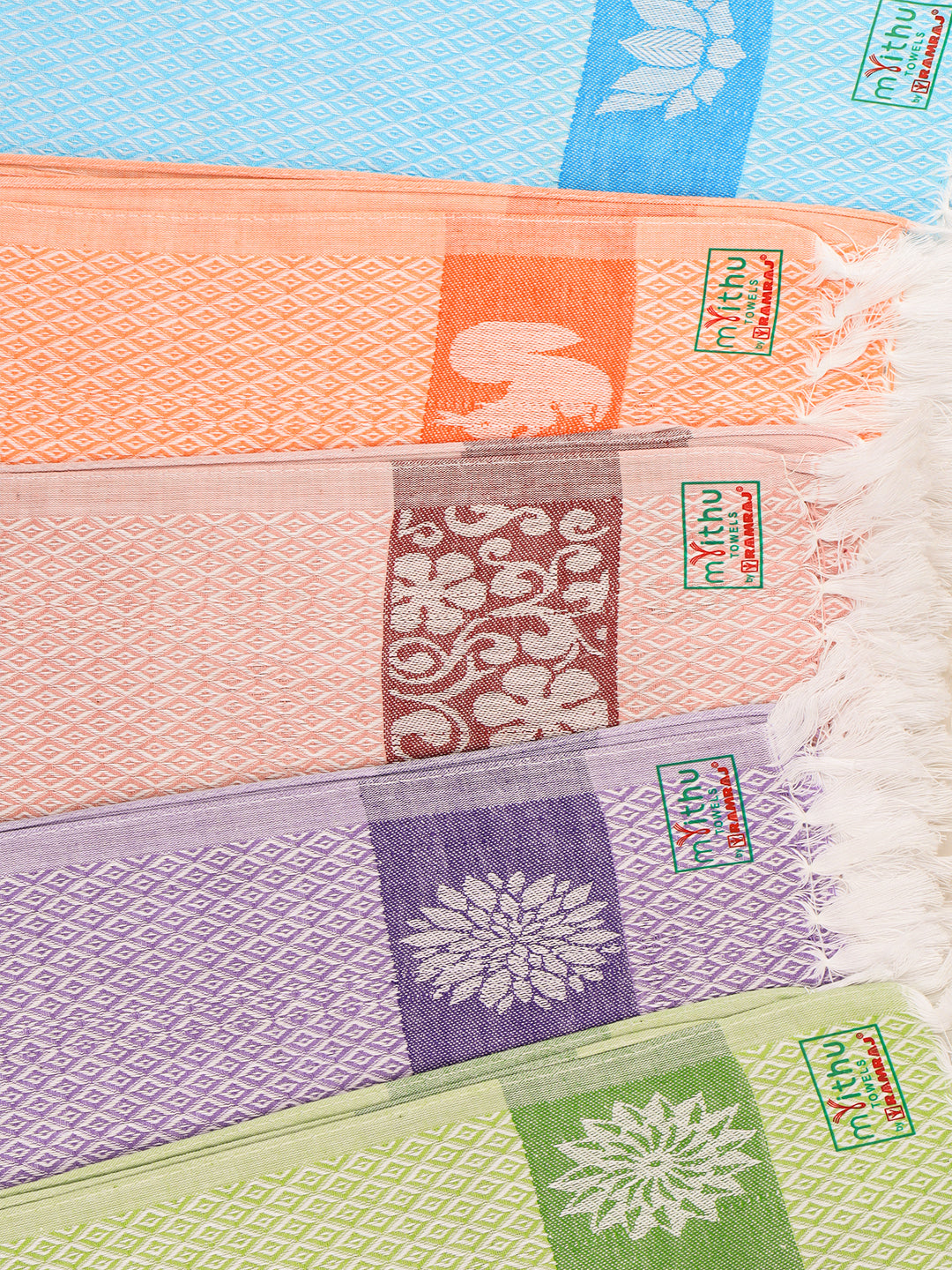 Cotton Assorted Colour Napkin Towel Pack of 5