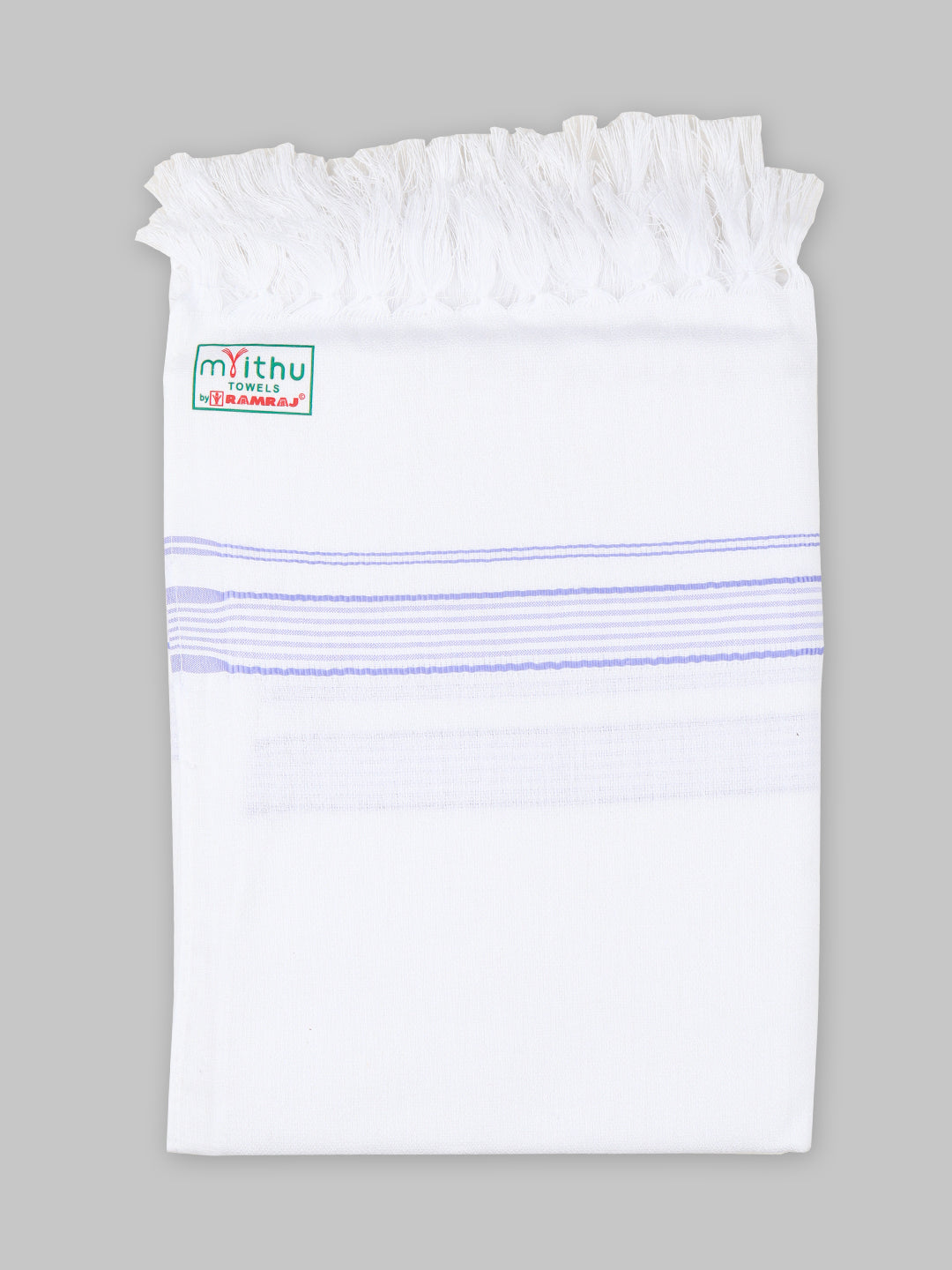 100% Cotton White Bath Towel Flint Fancy Pack of 2