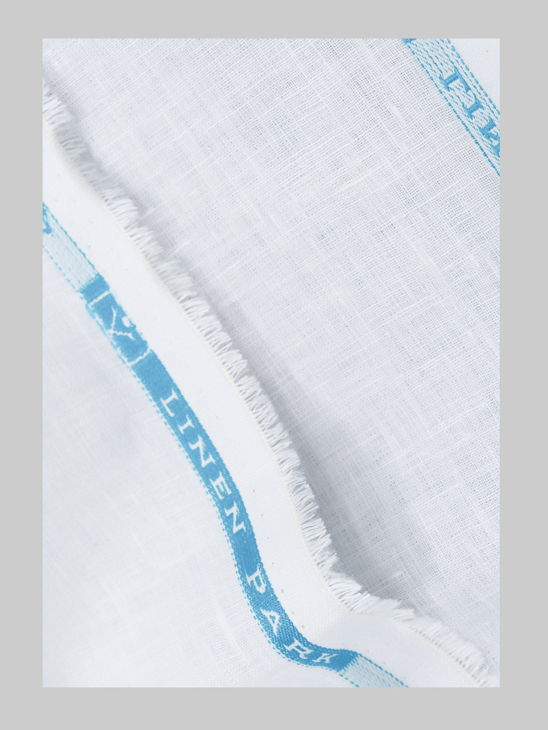 Pure Linen Self Design White Shirt Fabric Linen Park