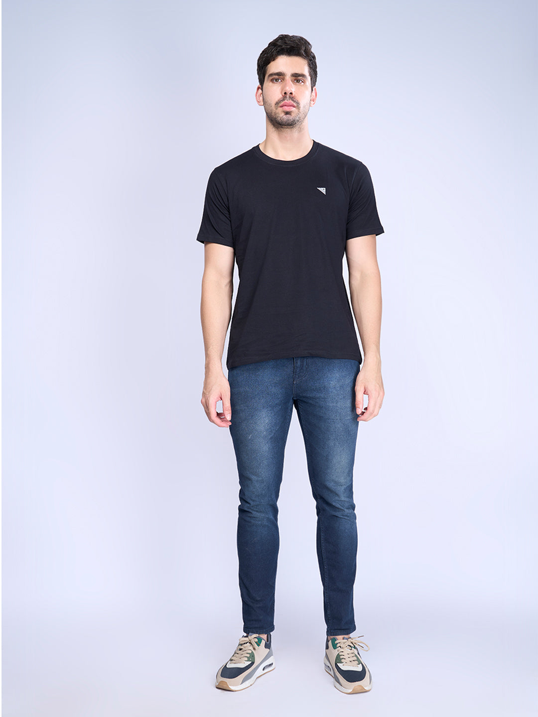 Men 100% Cotton Sandal & Black Expert Tee Combos