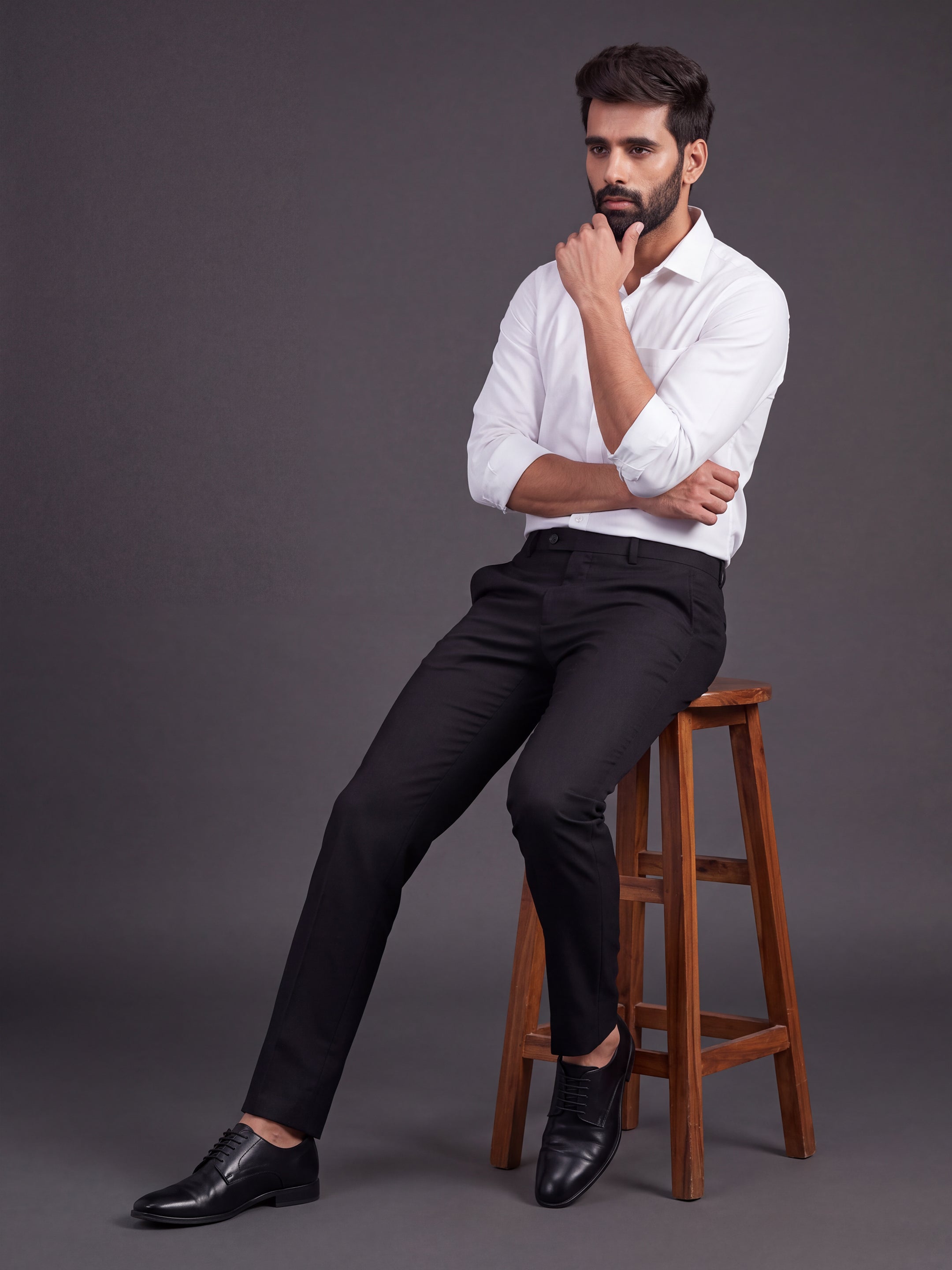 Prima Club Cotton Poly Viscose Stretchable Waistband Black Pants