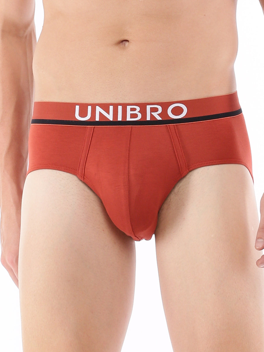 Mens Premium Brief with Outer Elastic TENCEL™ Modal Fiber Fabric-Front view