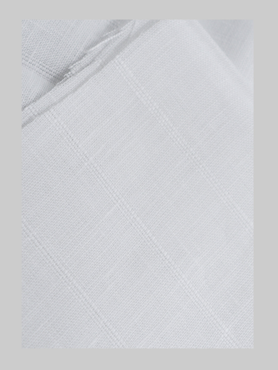 Pure Linen Self Design White Shirt Fabric Linen Park Garnish
