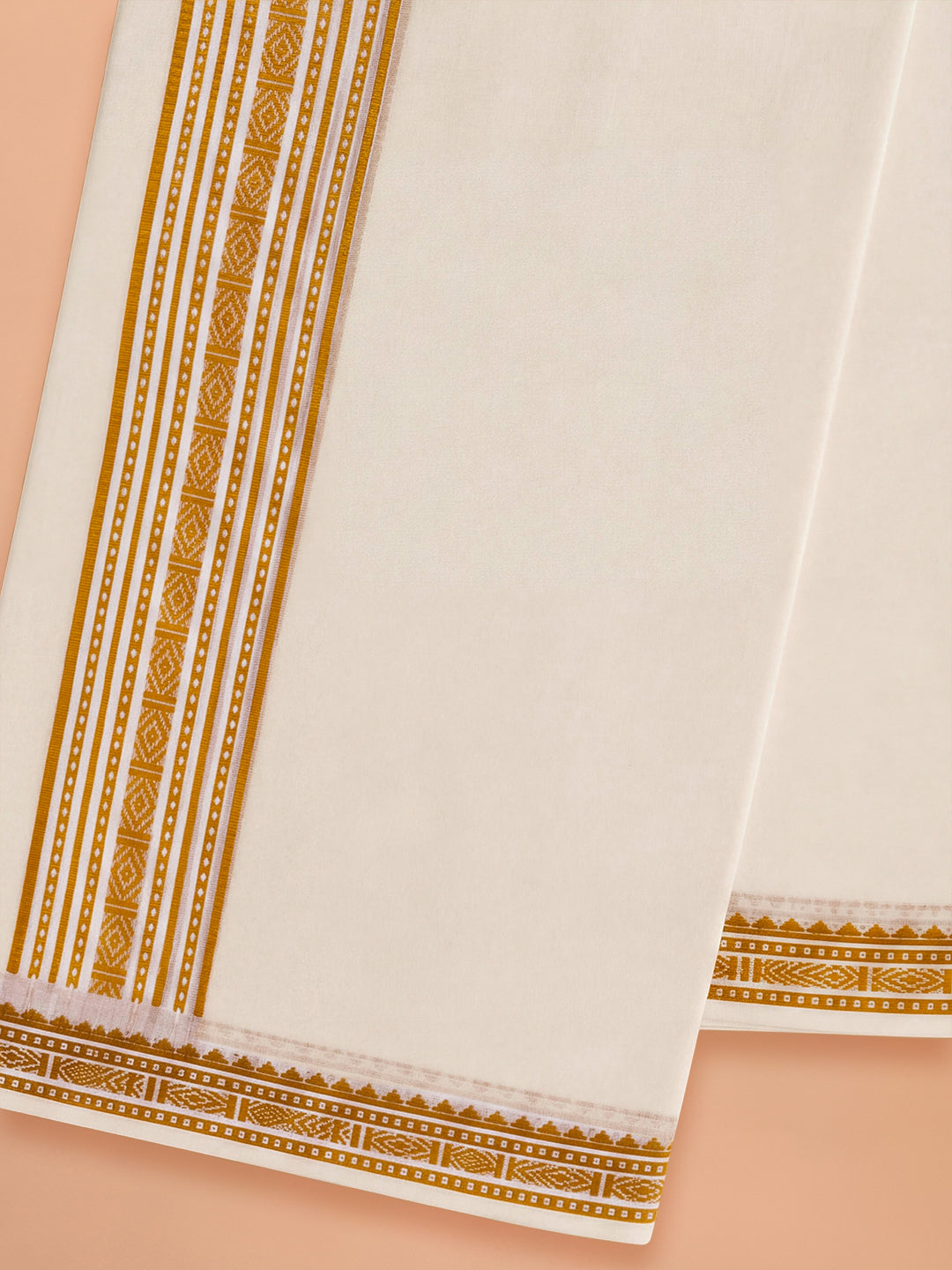 PANCHAA™ Handwoven Azo-Free Dyes Extra Weft Dhoti D8