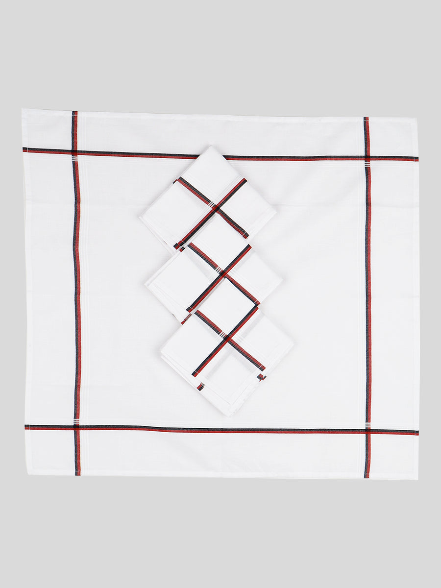 Good Feel DMK Handkerchief White ( 5 PCs Pack )-Pattern alternative view