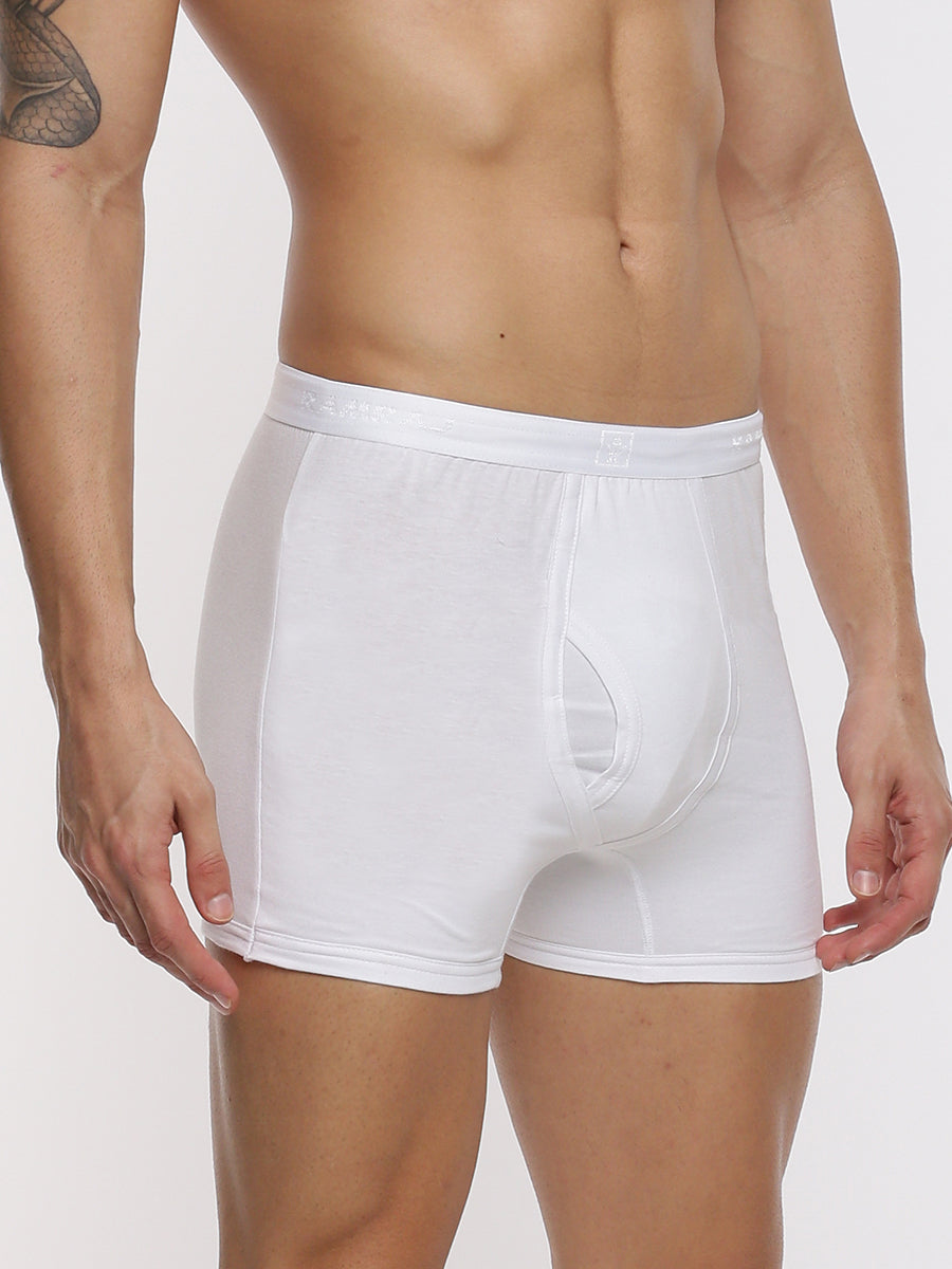 Finest Absorbent Cotton White Trunk without Pocket Imaxs Rib (2PCs Pack)-Side view