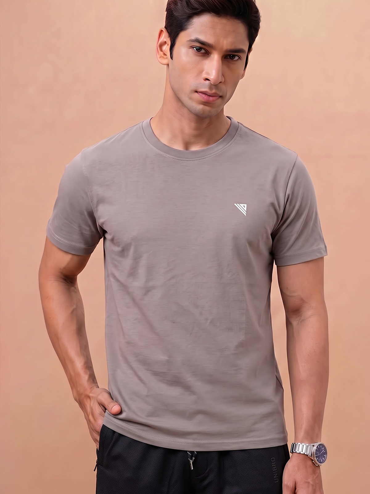 100% Cotton Crew Neck Tee Cement