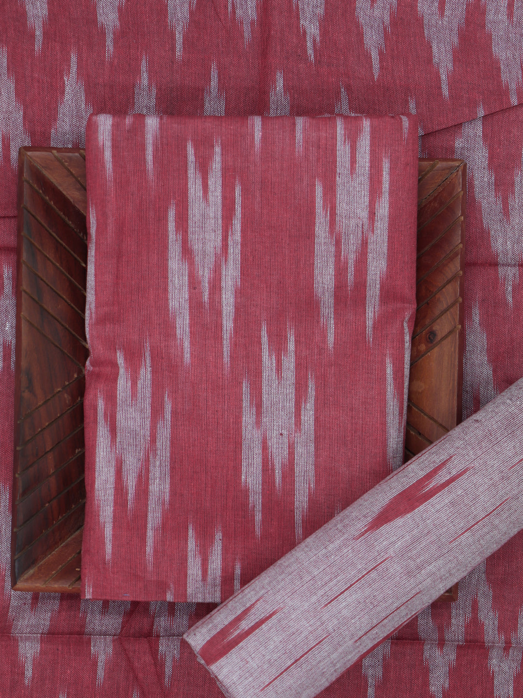 Women Pure Cotton Dress Material Maroon DM326