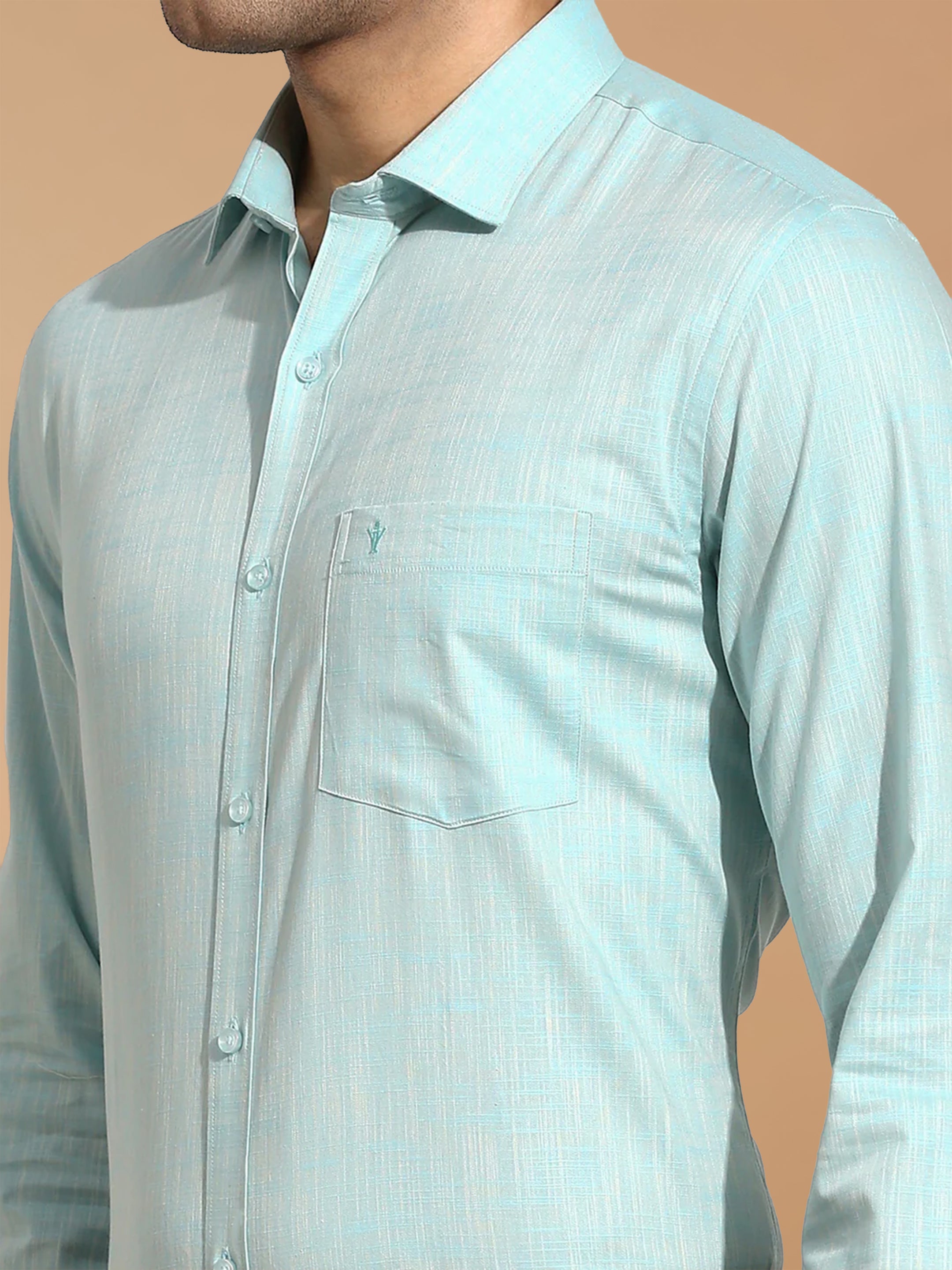 100% Cotton Blue Smart Fit Shirt CL2 GT35