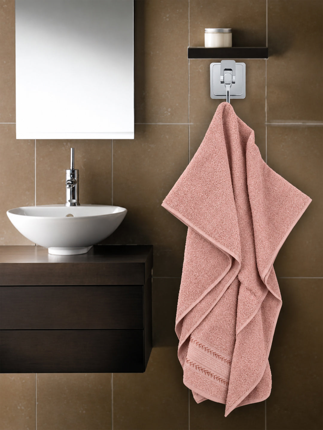 100% Cotton Coral Terry Bath Towel - 380 GSM | 75 x 150 cm