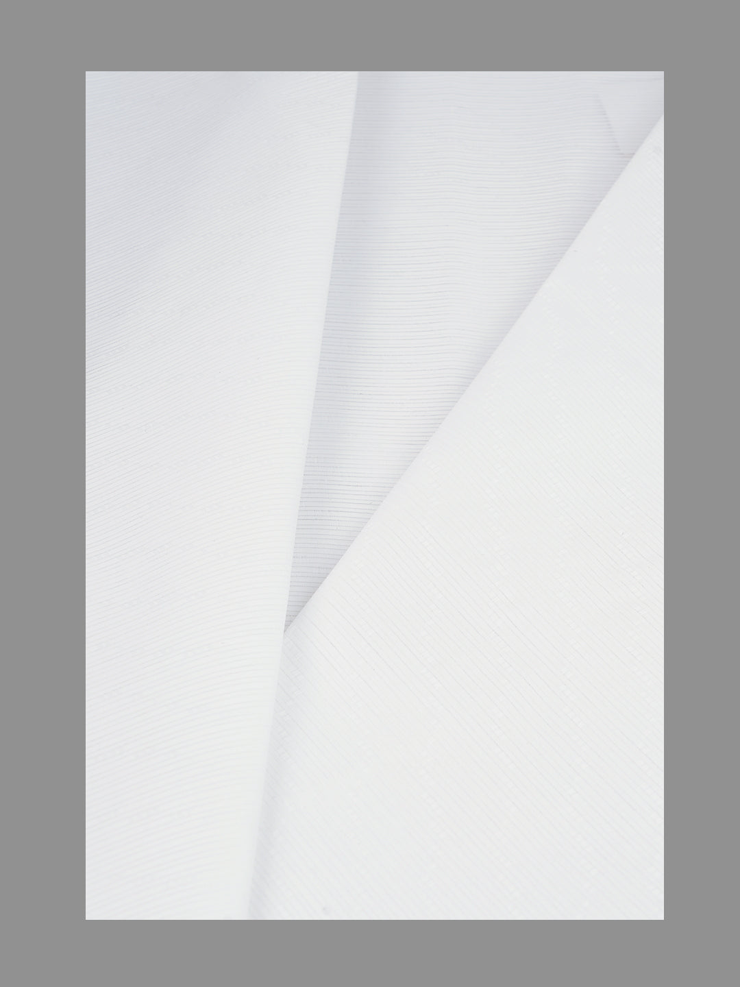 Men 100%Cotton Self Design Shirting White Forest 14