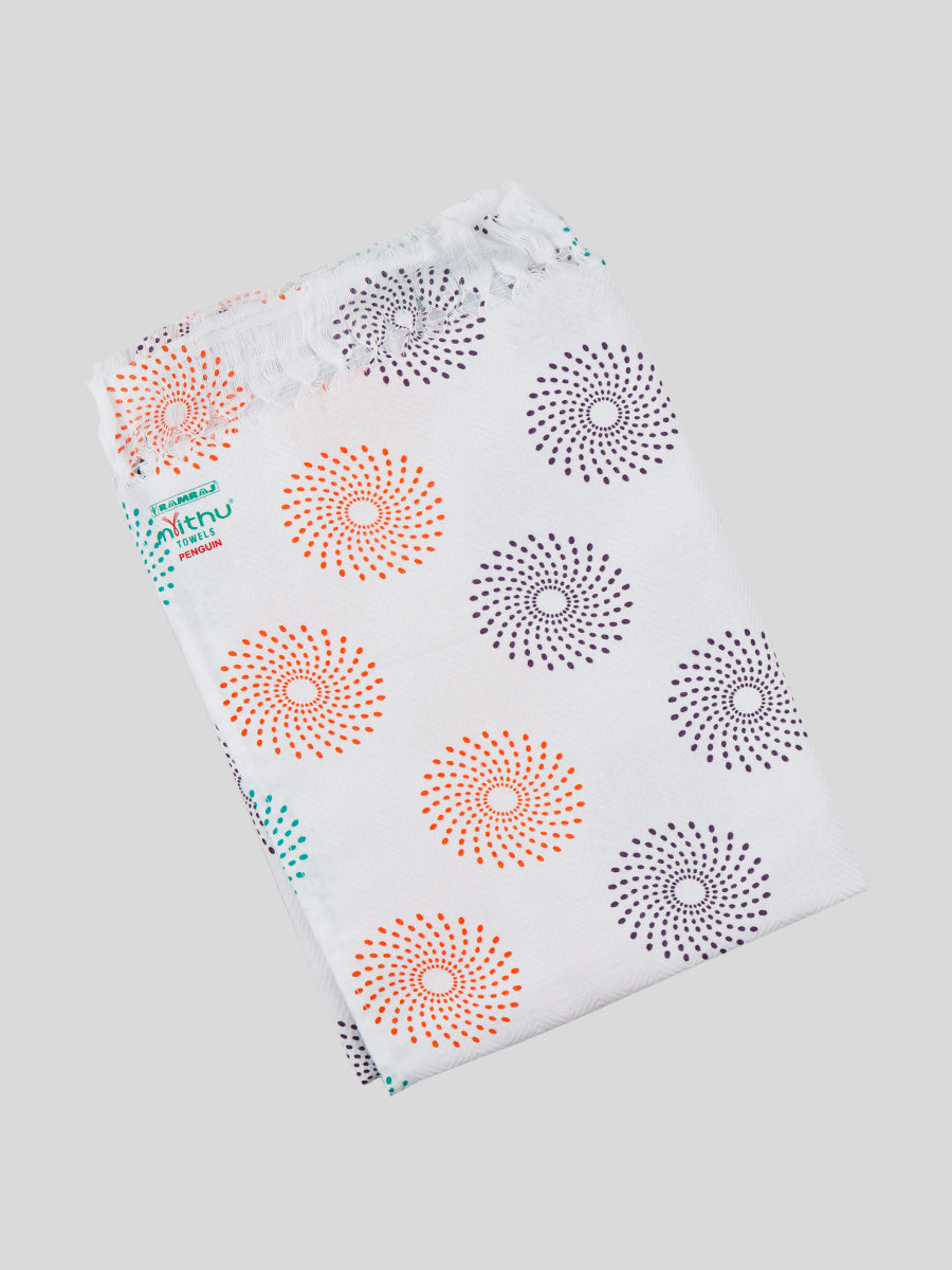 Penguin Print Cotton Bath Towel-View six