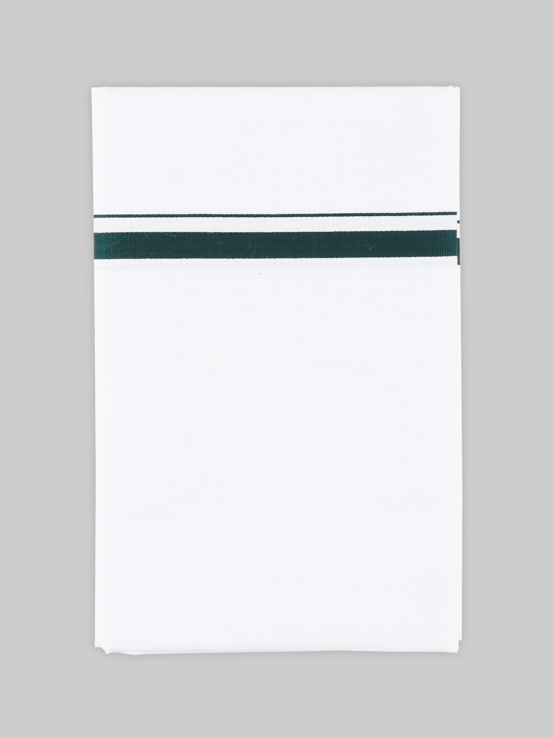 Men Cotton Blend Single Layer White Dhoti with Assorted Border (Pack of 3)