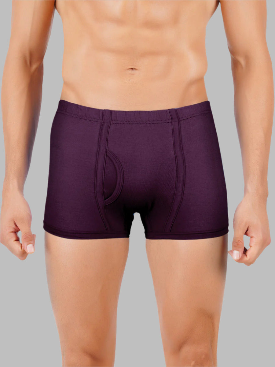 Combed Cotton without Pocket Trunk Inter Elastic Vintrack (2PCs Pack)-Front view