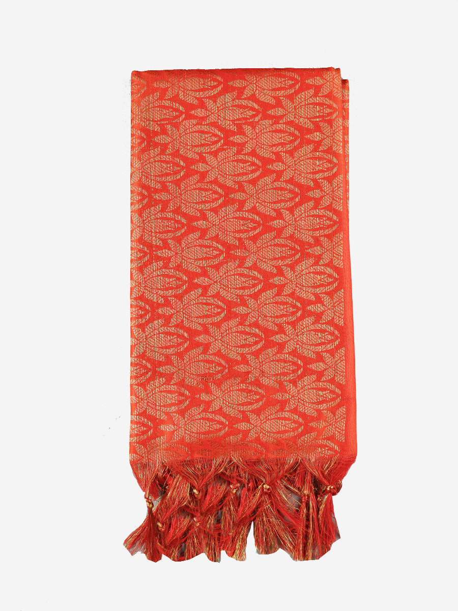 Jari Shawl/Ponnadai 213-Honey red