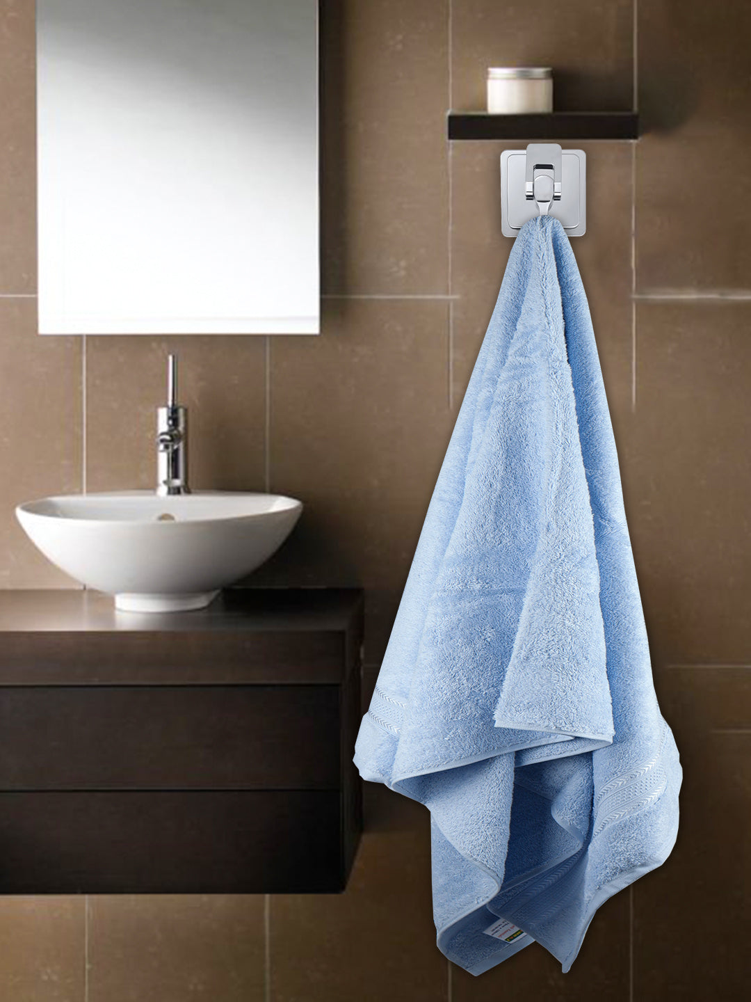 Bamboo Cotton Terry Bath Towel Blue BC6