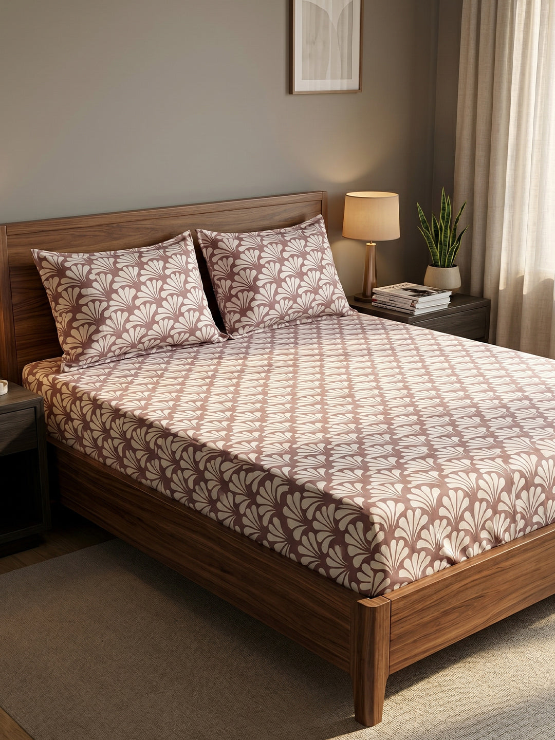 King Size Premium Cotton Bed Sheet & 2 Pillow Cover Set BFF01