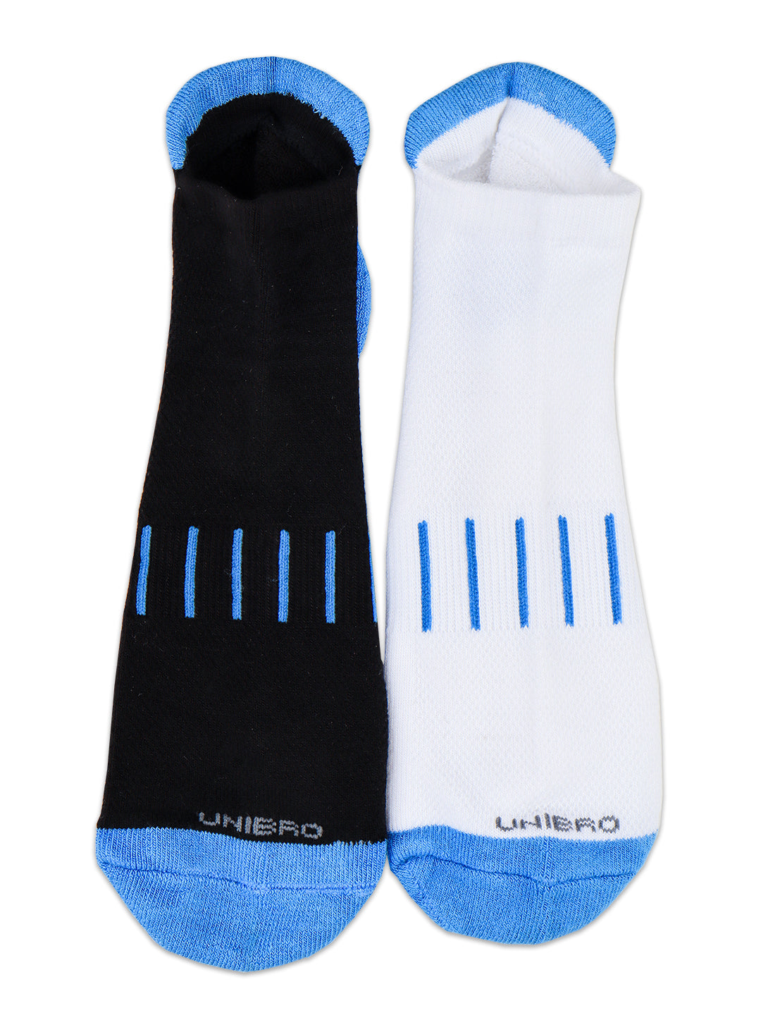 Men Bamboo Sports Low Show Socks Black & White SLD1