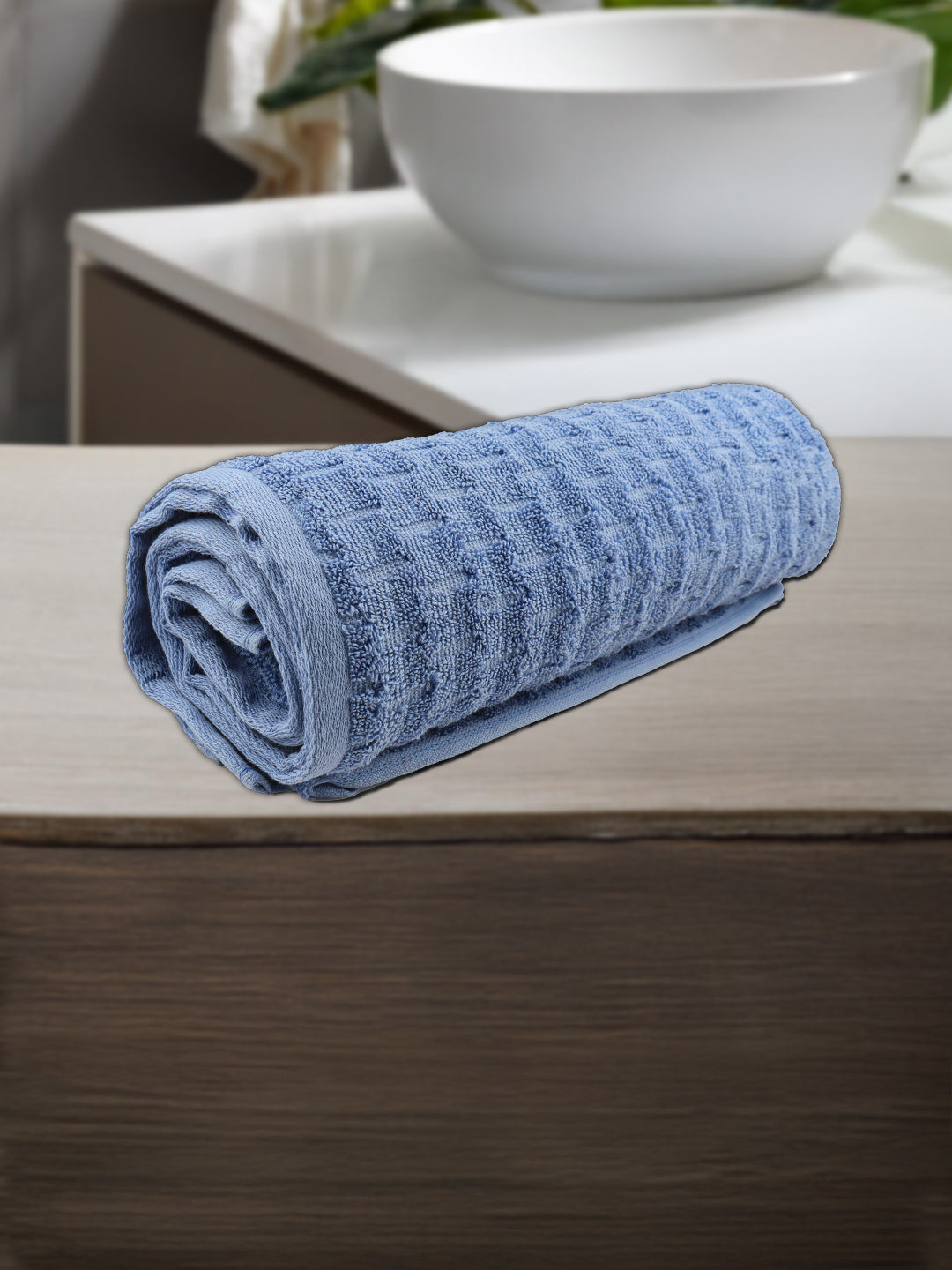 Luxury Terry Low Twist  Bath Towel  Blue