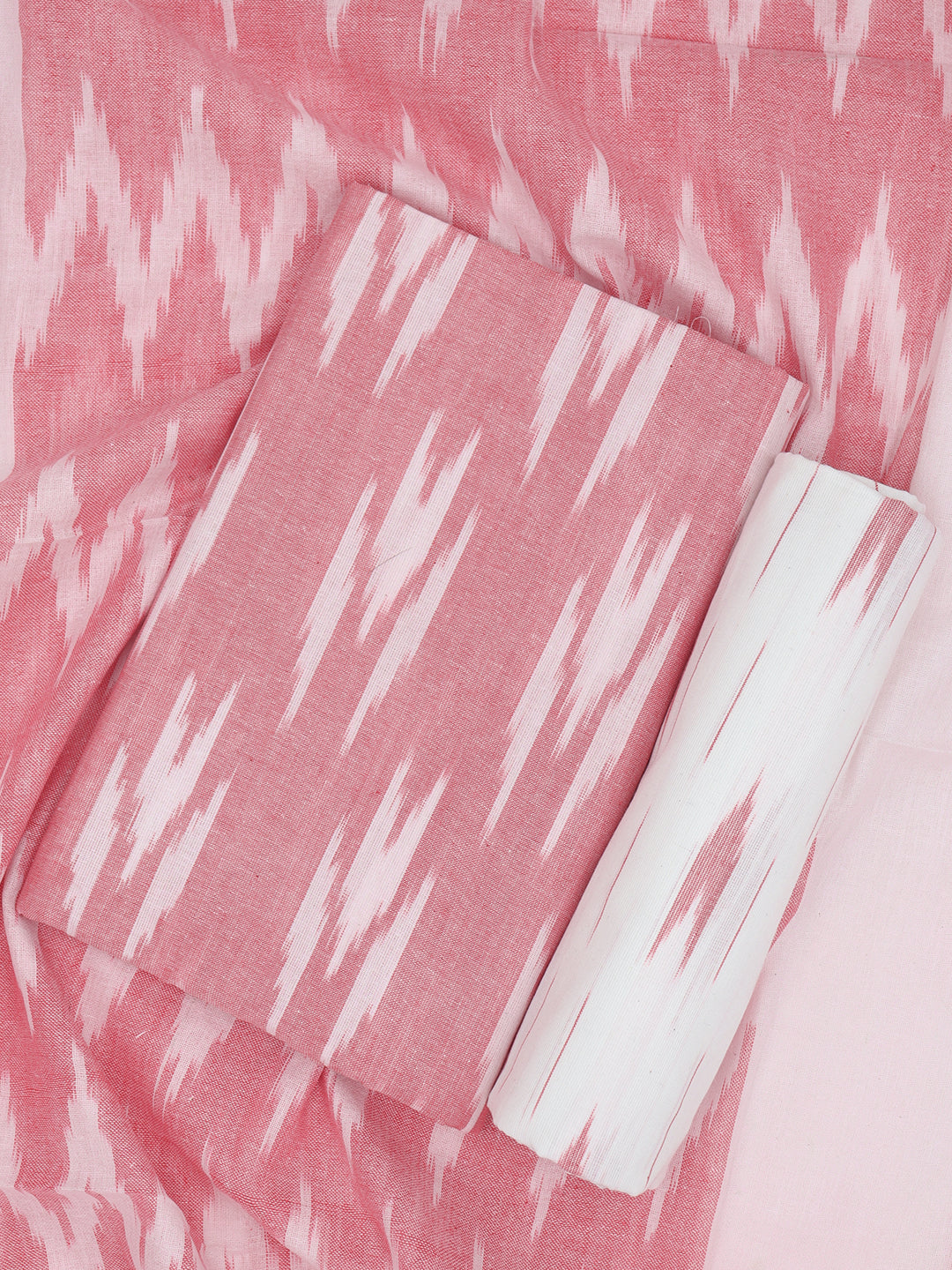 Women Pure Cotton Dress Material Pink DM320