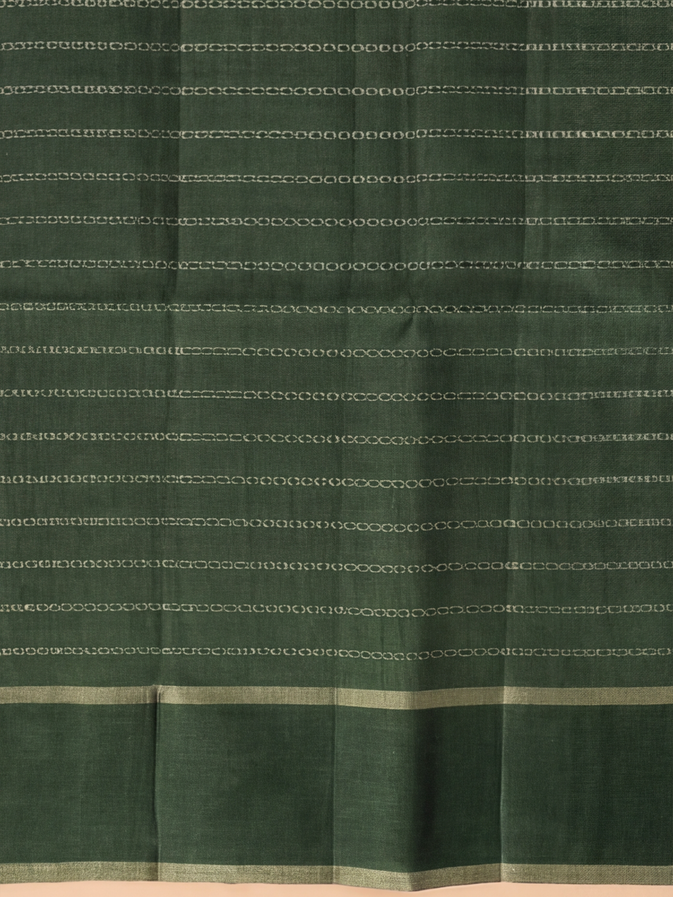 Women Semi Tussar Bottle Green Saree ST325