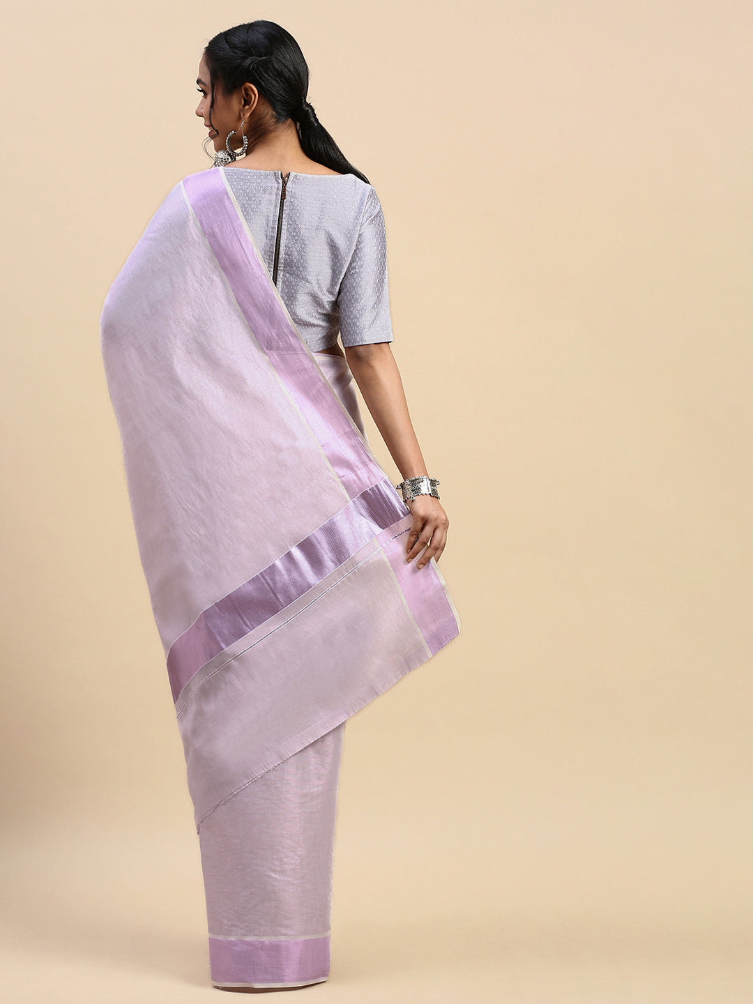 Couple Combo Shirt & Dhoti Set with Saree Rose Gold KS216