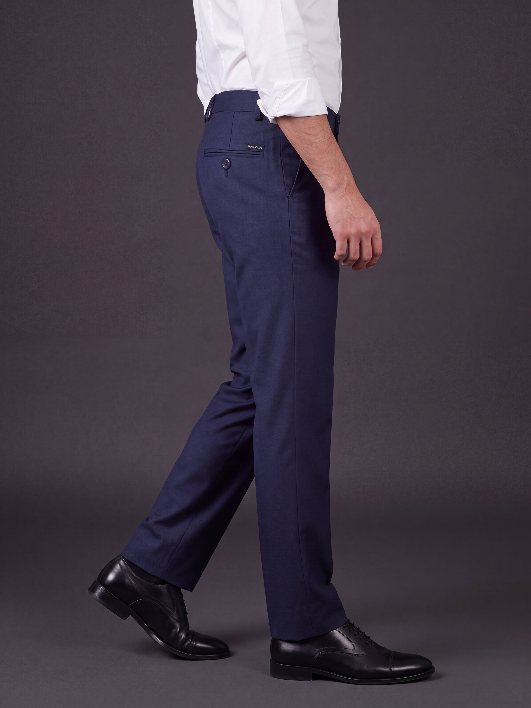 Prima Club Cotton Poly Viscose Stretchable Waistband Dark Blue Pants