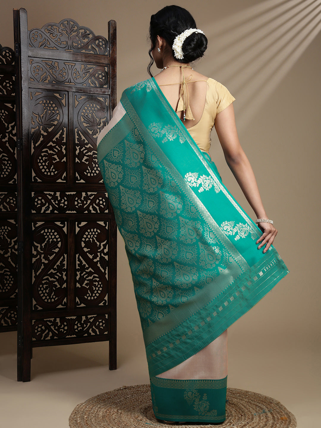 Couple Combo Shirt & Dhoti Set with Saree Copper TS61