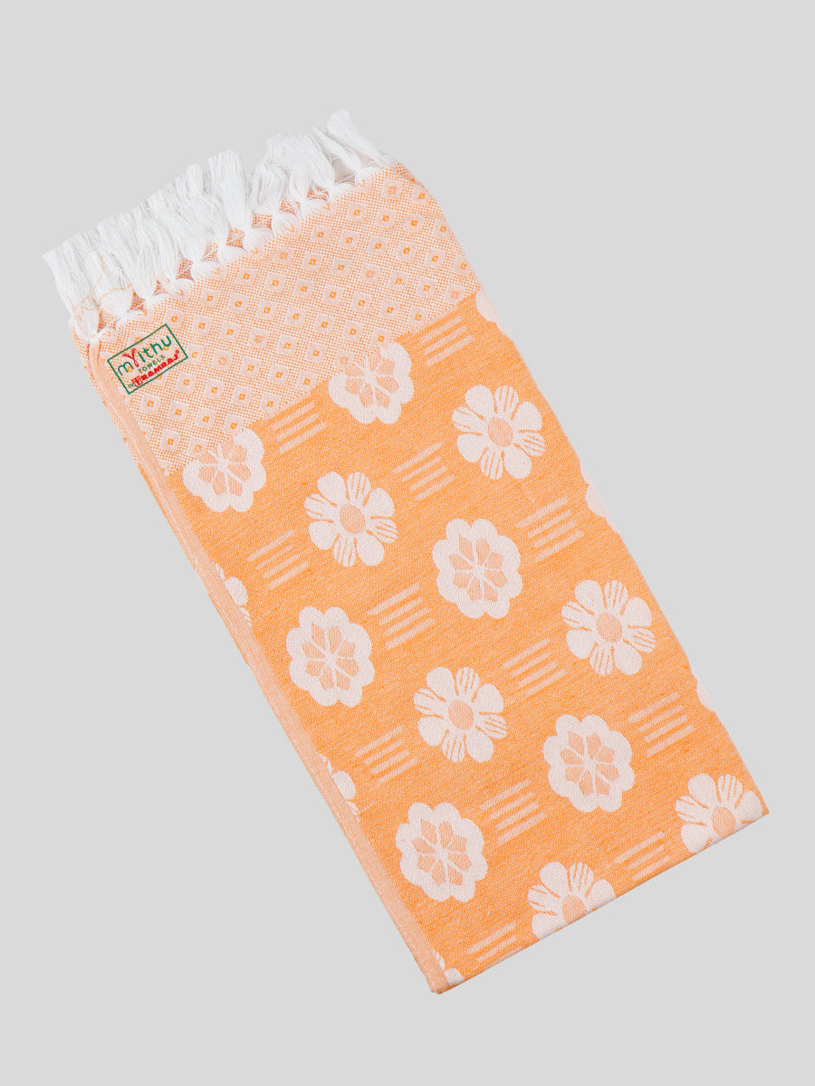Cotton Colour Bath Towel Jakkard-Orange