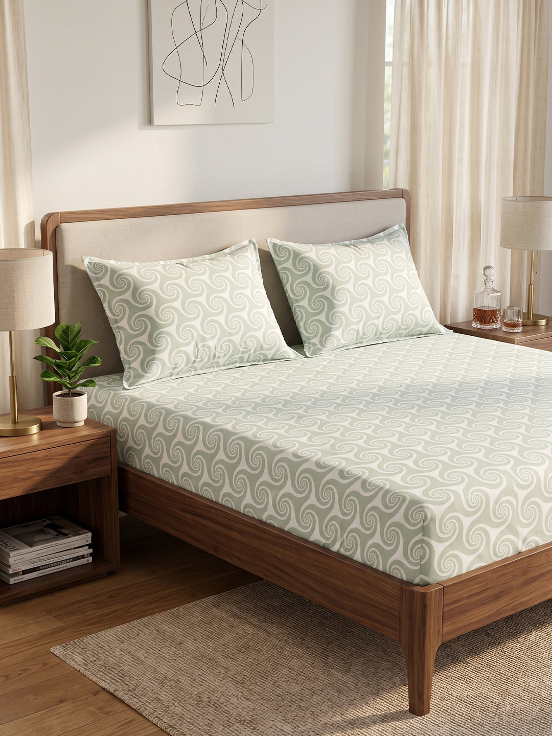 King Size Premium Cotton Bed Sheet & 2 Pillow Cover Set BSF02